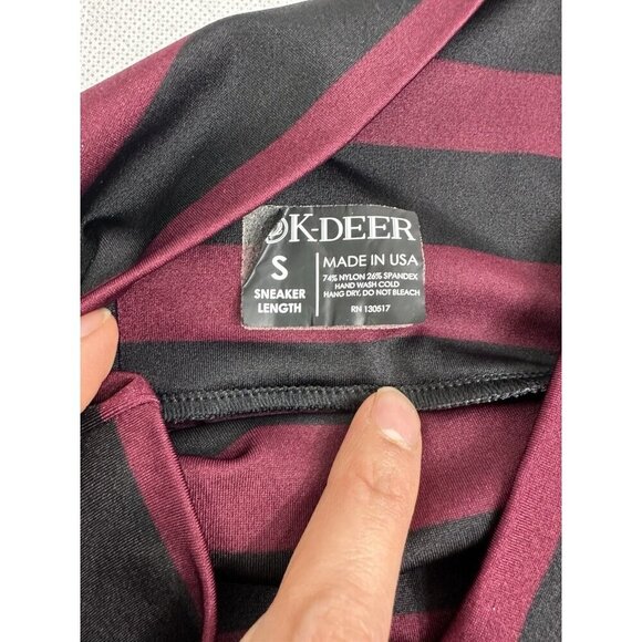 K Deer Cathy Signature Stripe Capri Length High Rise Ombre Leggings Women S Read - Picture 5 of 10